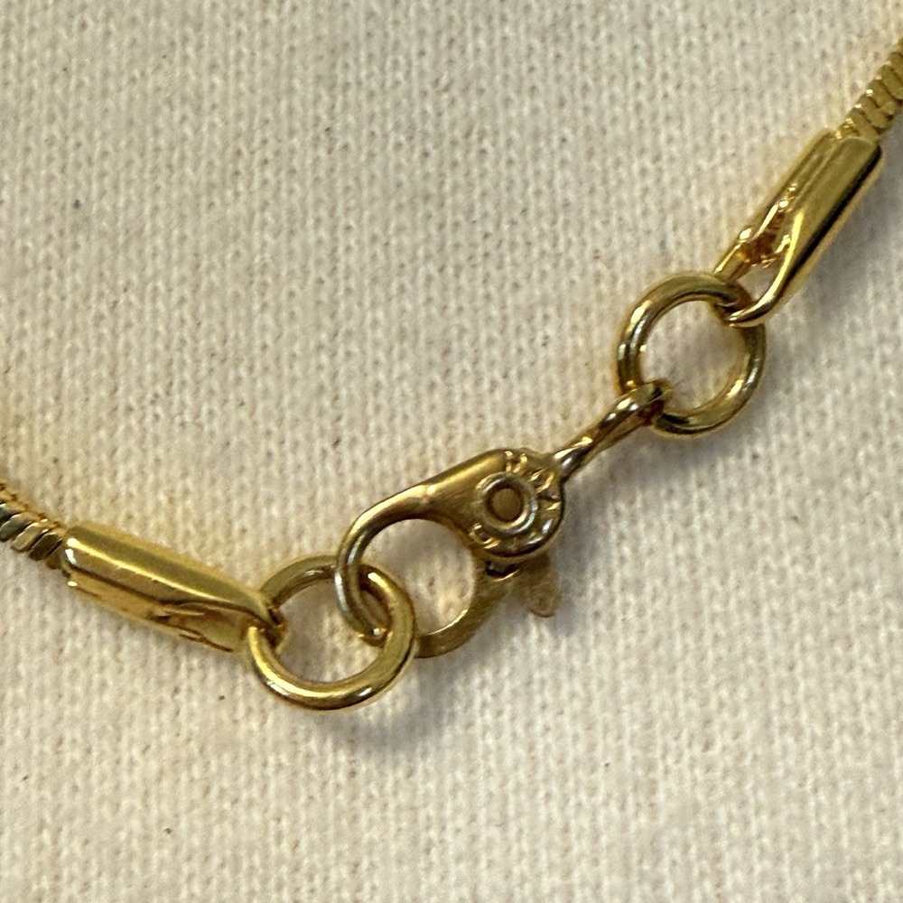 Vintage Monet Gold-Tone Snake Chain Necklace 37" Long Signed Layering Monet - Picture 4 of 7